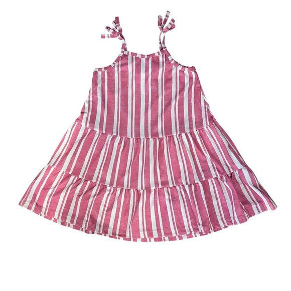 Tommy Bahama Girl Dress Size 3T Stripe Pineapple Summer Beach Cottagecore Ruffle - Picture 2 of 8